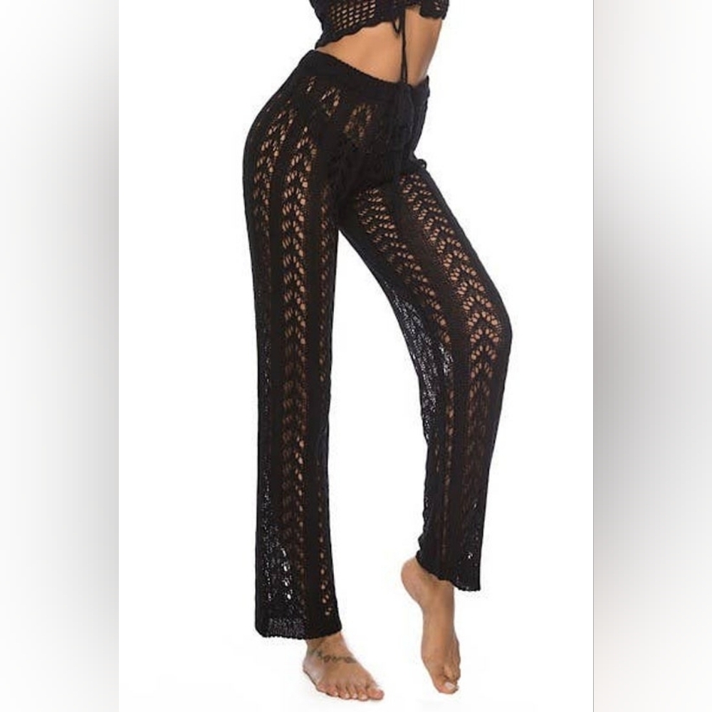 Black Knit Beach Pants (New With Tags)